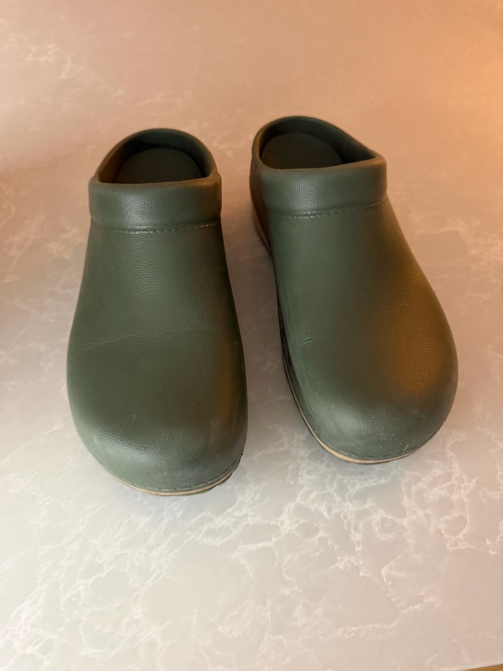 Olive Green Dansko Slip-On Clogs